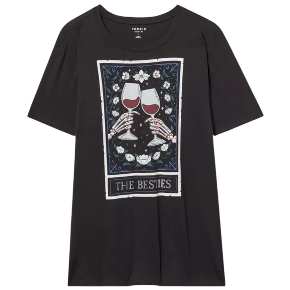 Size 2: Torrid The Besties Classic Heritage Jersey Crew Tee
